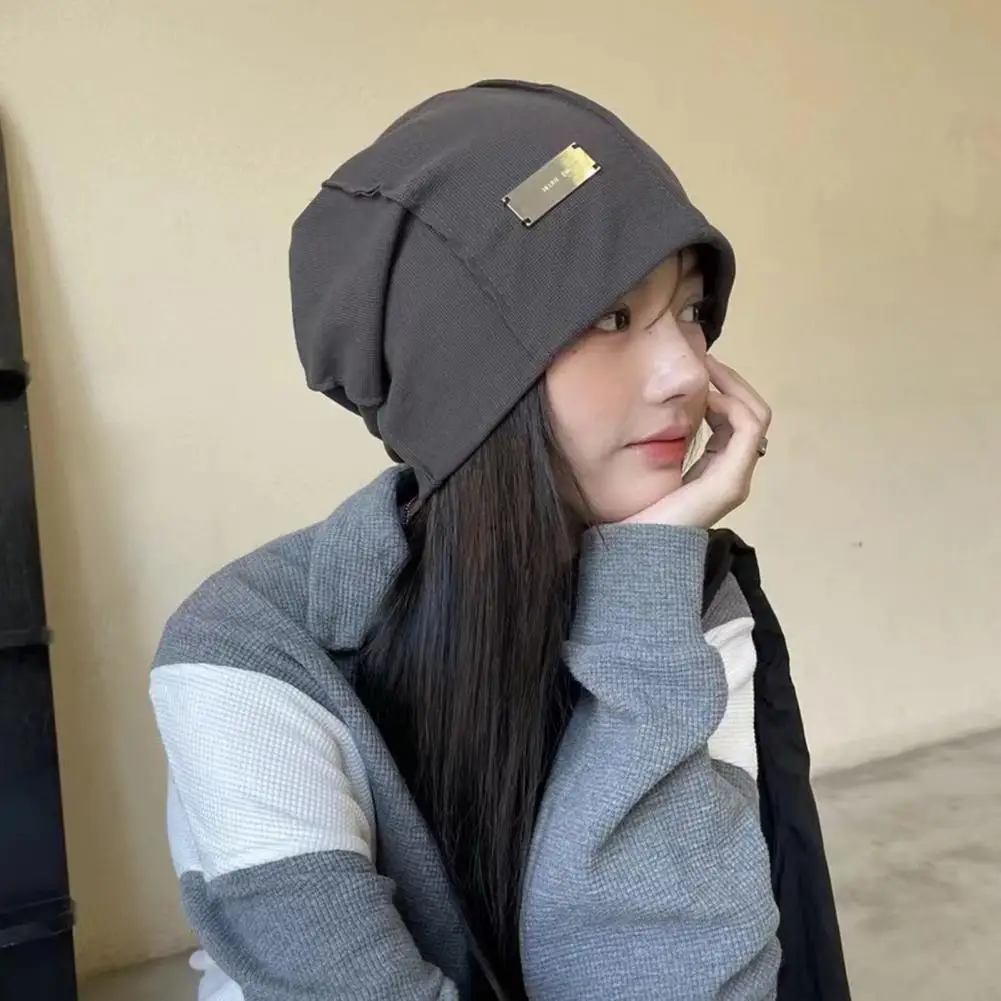 

Lovely Women Beanie Round Top Comfortable Winter Knitted Cap Clothing Accessories Washable Winter Hat Women Accessories