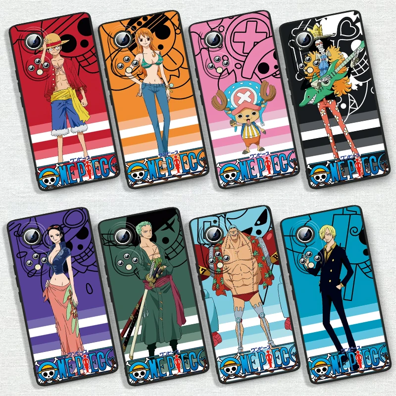 

Popular Anime One Piece Cartoons Phone Case For Honor 60 50 30 30i 30S V30 X30i X20 10X X10 Play 5T Pro Plus Lite SE 5G Cover