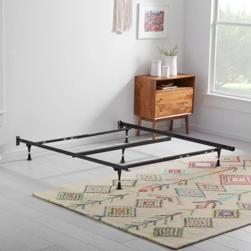 

Metal Adjustable Bed Frame with Glides, Queen/Full/Twin