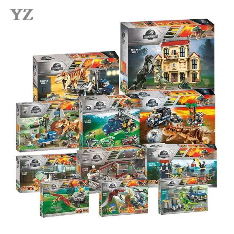 Jurassics World Dinosaur Set Park 76940 Tyrannosaurus Rex Fossil Exhibition Model With Doll Building Blocks Bricks Toys Gift |
