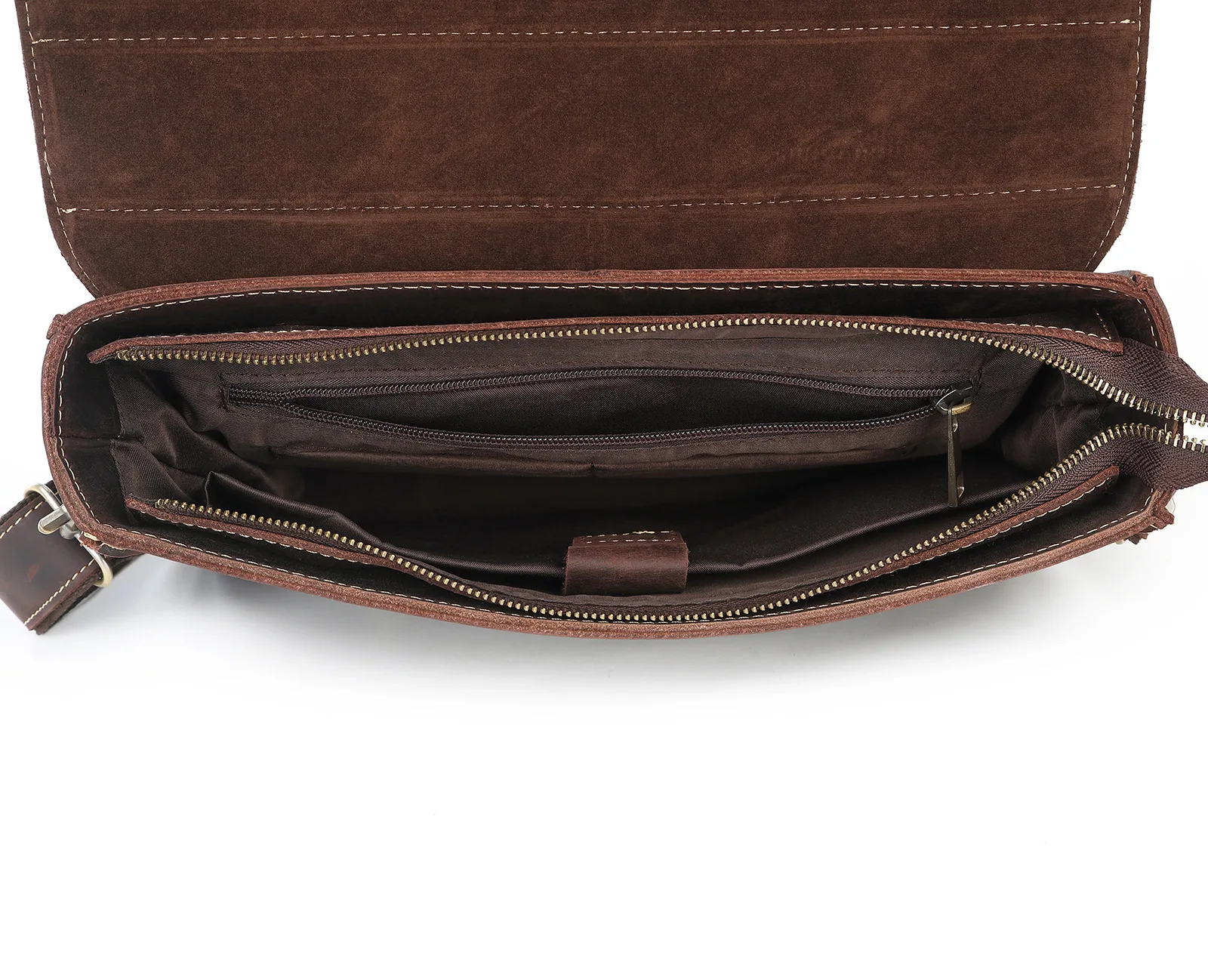 Royal Bagger Briefcase for Men Crazy Horse Leather Messenger Bags Genuine Cowhide Business 13