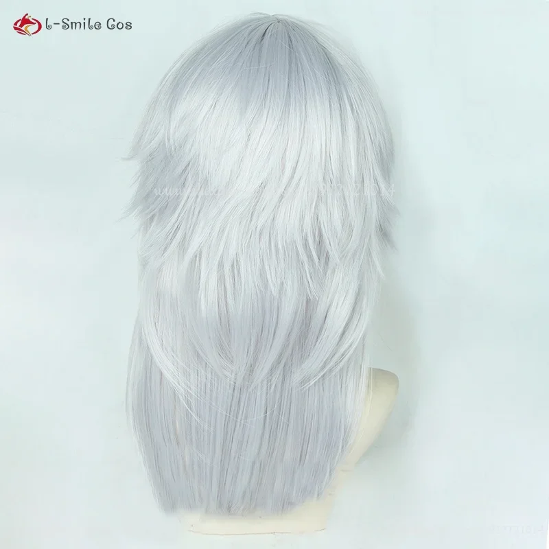 В НАЛИЧИИ Аниме Fukuzawa Yukichi Косплей Парик Серебристо-серый Короткий парик