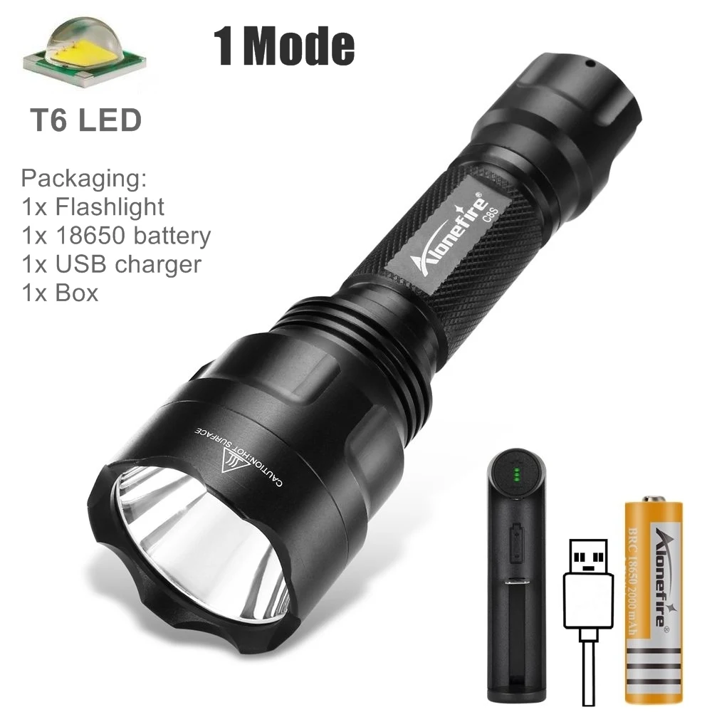 

Мощный Светодиодный Тактический Фонарь 10 Вт, Ультраяркий, Для Кемпинга, Рыбалки, Охоты, Ночного Использования, Водонепроница...