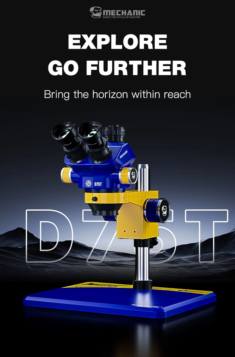 Механический стереомикроскоп D75T-B11 7-50X