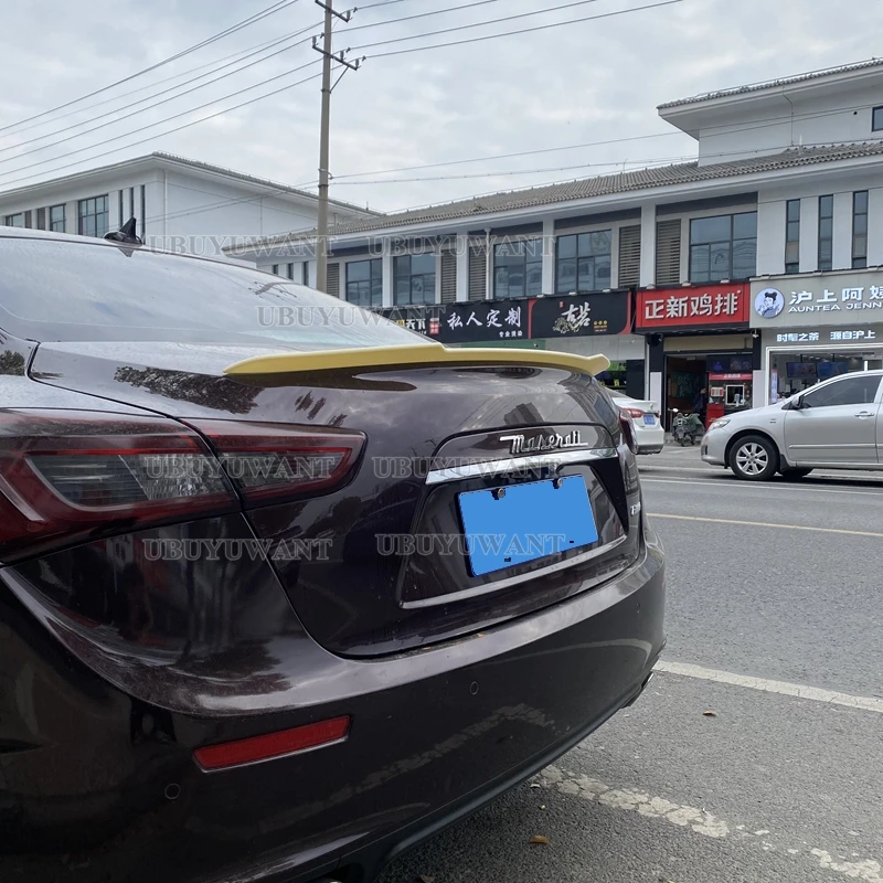 

Задний спойлер из АБС-материала крылья багажника для Maserati ghiсот 2014-2021, автомобильный Стайлинг, задний спойлер из АБС-пластика и карбона