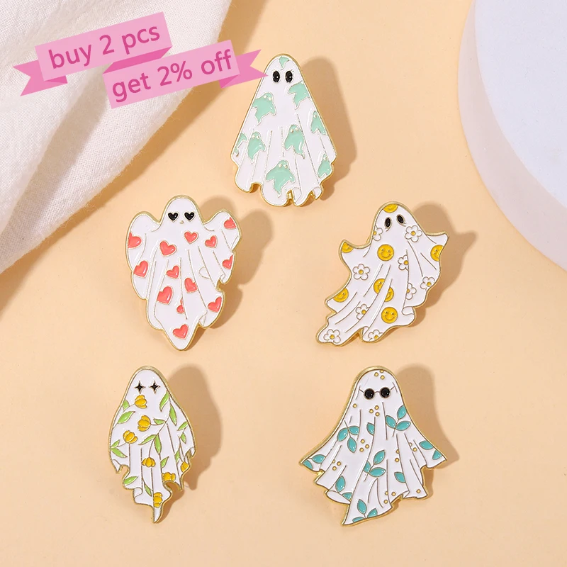 Эмалированные булавки Boo-tiful на заказ Хэллоуин страшные блестящие значки с