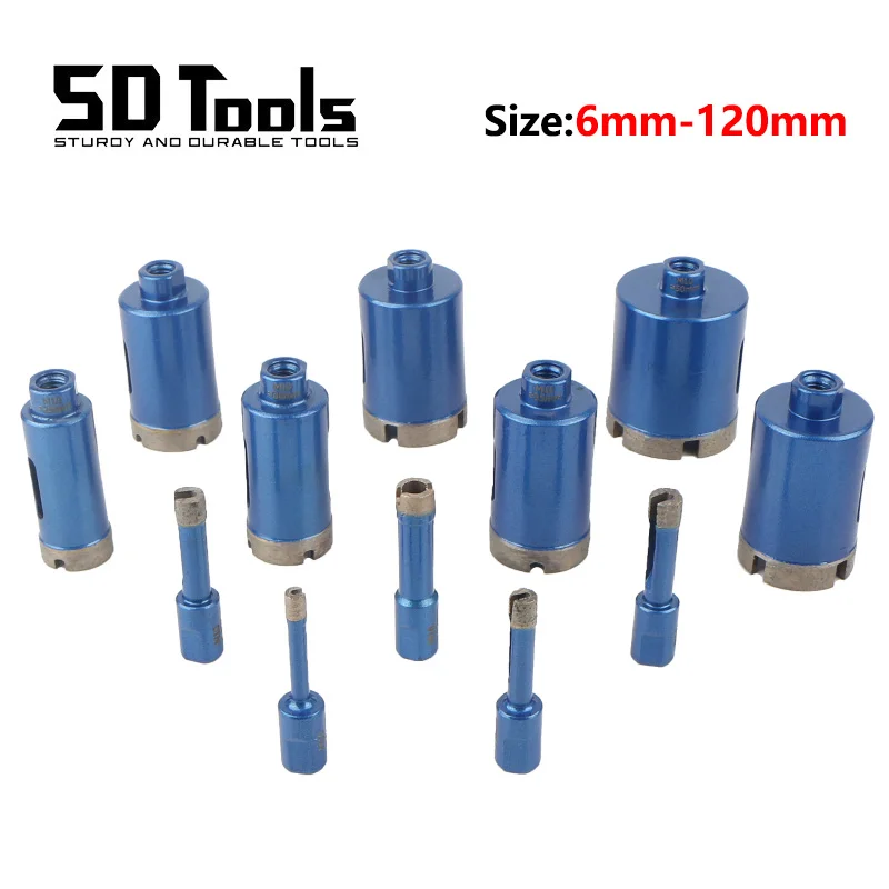

Marble Hole Opener Tools M10 Thread Sintering Core Bit Diamond Hole Saw Drill Bit For Granite Tile Concrete Stone Drilling Tools