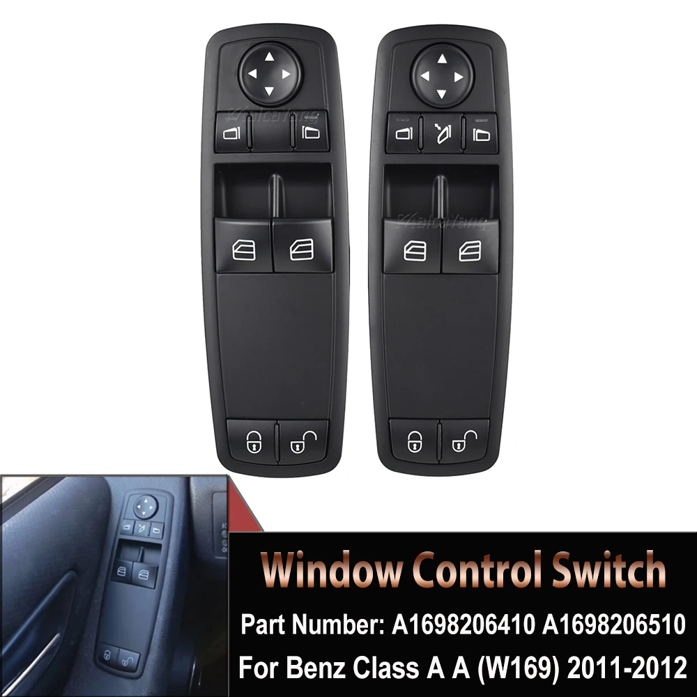 

Car Power Window Lift Switch Button A1698206410 A1698206510 For Mercedes Benz Class A W169 2011 2012 Class B W245 2008 2009-2011