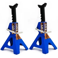2x metal jack stands 6 ton height adjustable for 110 rc crawler truck car trx4 scx10 simulation climbing vehicles blue