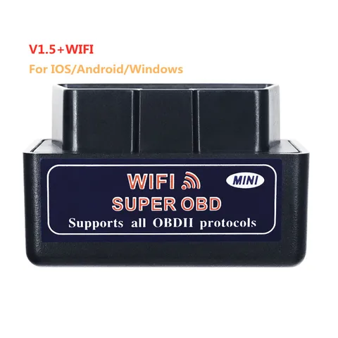 Супер Мини ELM327 OBD2 сканер Wifi ELM 327 V1.5 на Android IOS автомобильный диагностический инструмент OBD II считыватель кодов автомобильные аксессуары