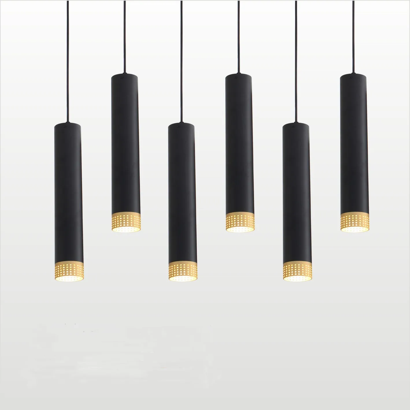 

Dimmable Cylindrical LED Pendant Lights For Kitchen Dining Island Room Shop Bar Decor Long Tube Chandelier Lamp Hanging Light