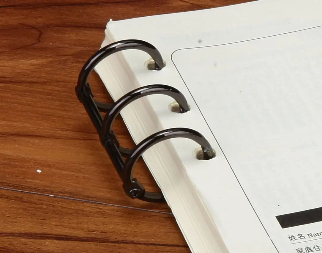 Золотые кольца для блокнота LZN, 3 кольца, 2 шт.