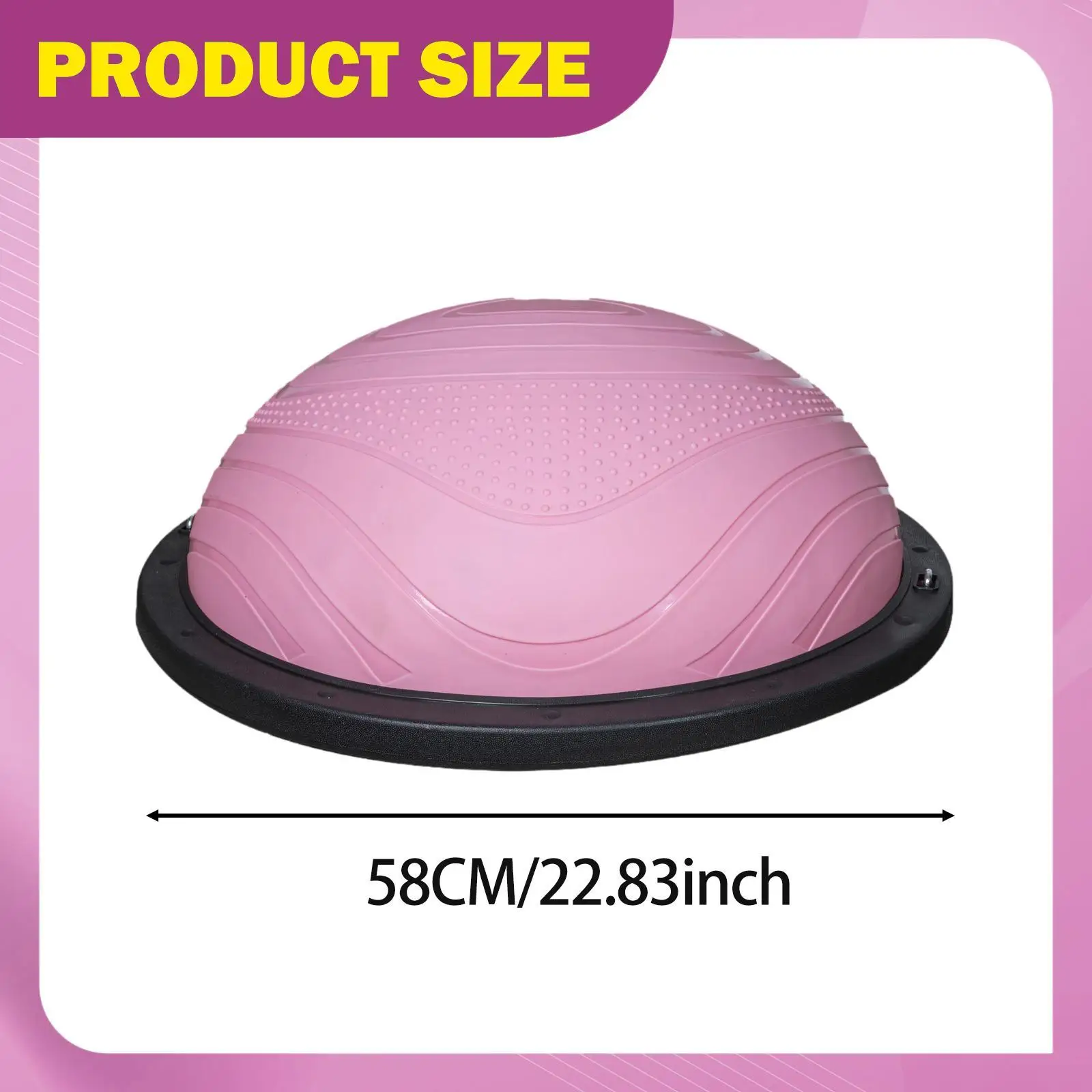 Balance Ball for Fitness Workouts Half Exercise Ball Core Trainer 58cm Non Slip Surface for Indoor Pilates and Training