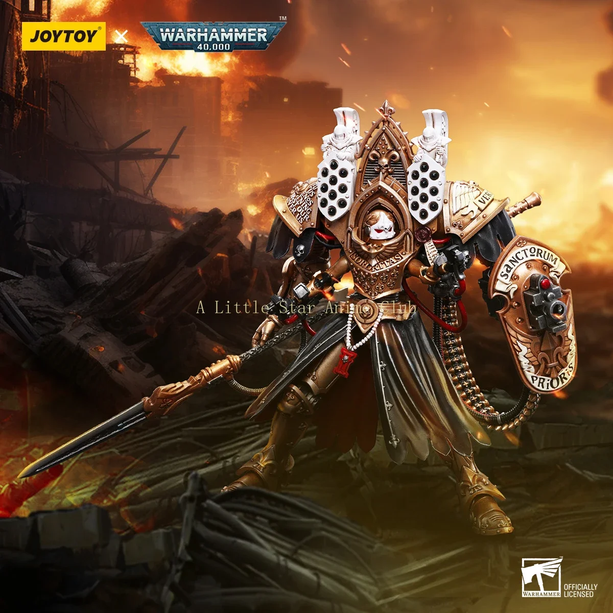 Фото В наличии Оригинальная фигурка JOYTOY 1/18 WARHAMMER 40000 Adepta Sororitas Abbess Sanctorum Morvenn Vahl, коллекционная модель №3