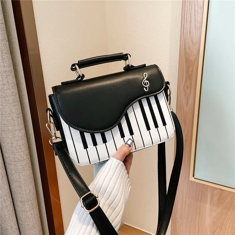 

Korean Piano Design Women Shoulder Bags PU Leather Messenger Bag Handbag Fashion Corssbody Bag Pocket Coin Purse Package Gifts