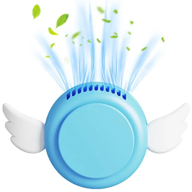 

USB Mini Fan Portable Air Conditioner Rechargeable Necklace Fan Wearable Air Cooler Adjustable 3 Speed Cooling Fan For Kids