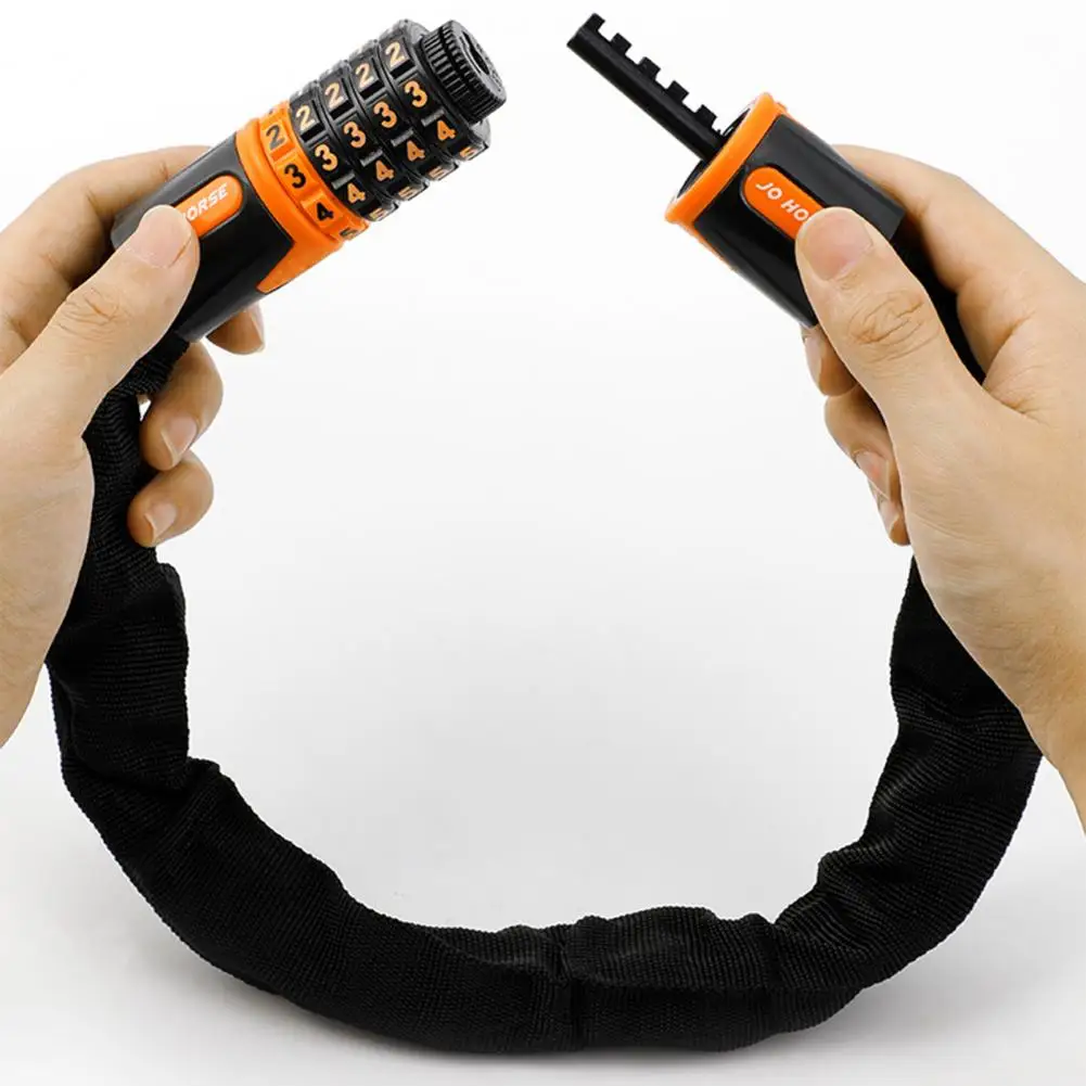 

Велосипедный замок, прочный велосипедный замок, водонепроницаемый, нержавеющий, полезный, складной, утолщенный стальной кабель, кодовый ве...