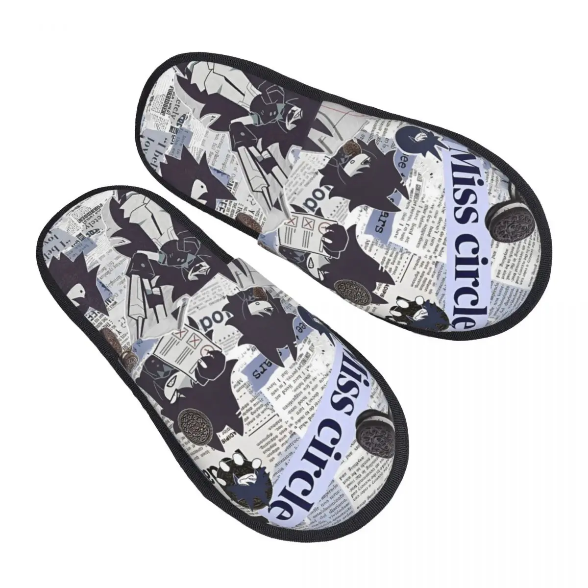 Домашние хлопковые тапочки с героями мультфильмов Мисс Круг основные бумажные