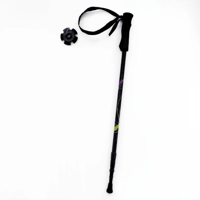 

Outdoor Walking Stick Three-section Straight Handle Ultra-light 160g Walking Stick Full Carbon Fiber