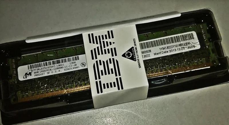 

RAM Server memory stick 8GB PC3L-12800 DRR3 00D5036 27J0222 00D5038