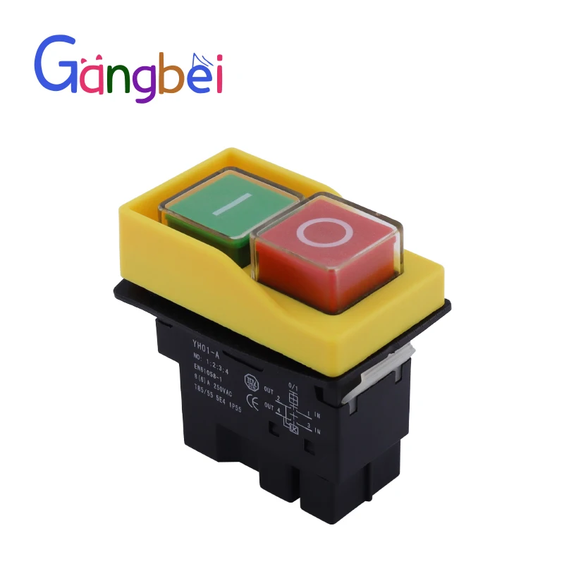 

Водонепроницаемый кнопочный пильный станок YH01 AC250V 8A, резак для дрели, переключатели ВКЛ./ВЫКЛ., блок управления, электромагнитные переключатели