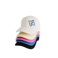 2022 new baseball hat casual letter n baseball cap spring and summer hip hop cap soft top simple female sun hat
