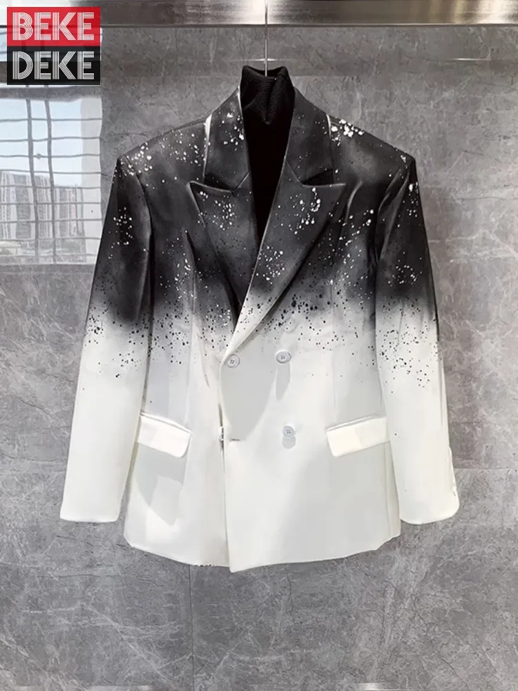 Деловой повседневный двубортный пиджак