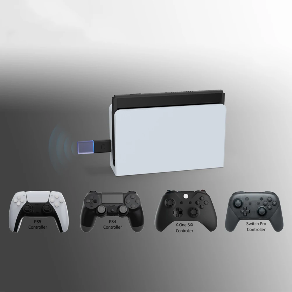 USB-ресивер для Switch Xbox One S/X совместим с Bluetooth беспроводной контроллер геймпад