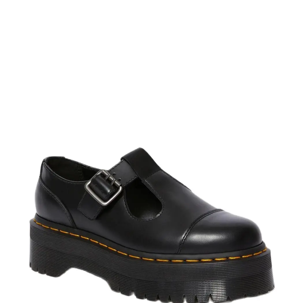 Thick Soles T-belt Mary Jane Women's Shoes Bethan Genuine Leather Low-top Martin Shoes British Fashion Student Muffin Sole Shoes