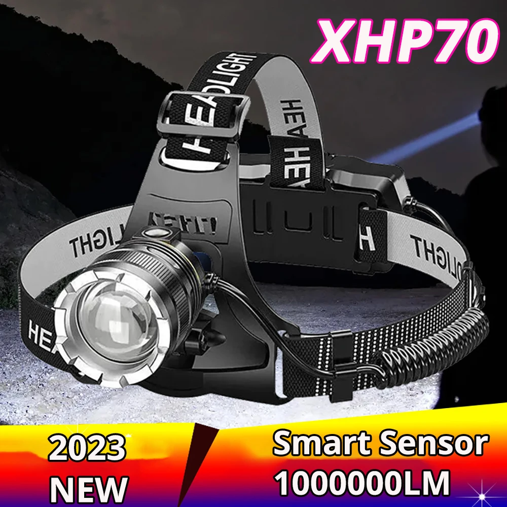 

Lamp 1000000 Head Powerful Torch Sensor Most Light Meters 9000 Rechargeable Lumens Lantern Flashlight Headlamp