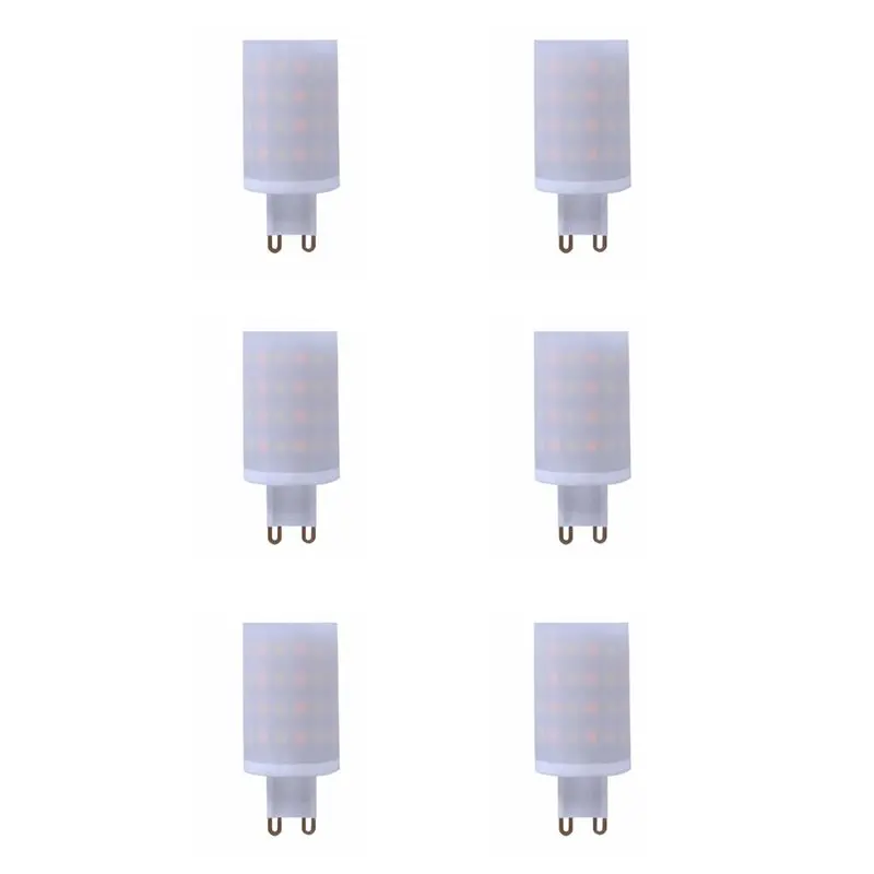 Фото ABZL 6X Tuya Wifi G9 Умная диммируемая лампа G9 6W LED с голосовым управлением, интеллектуальное освещение, AC220-240V, вилка EU №1