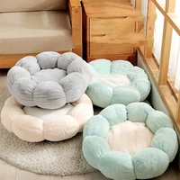 comfort soft plush round flower pet dog cat cushion sofa beds for all seasons pet sleep mat