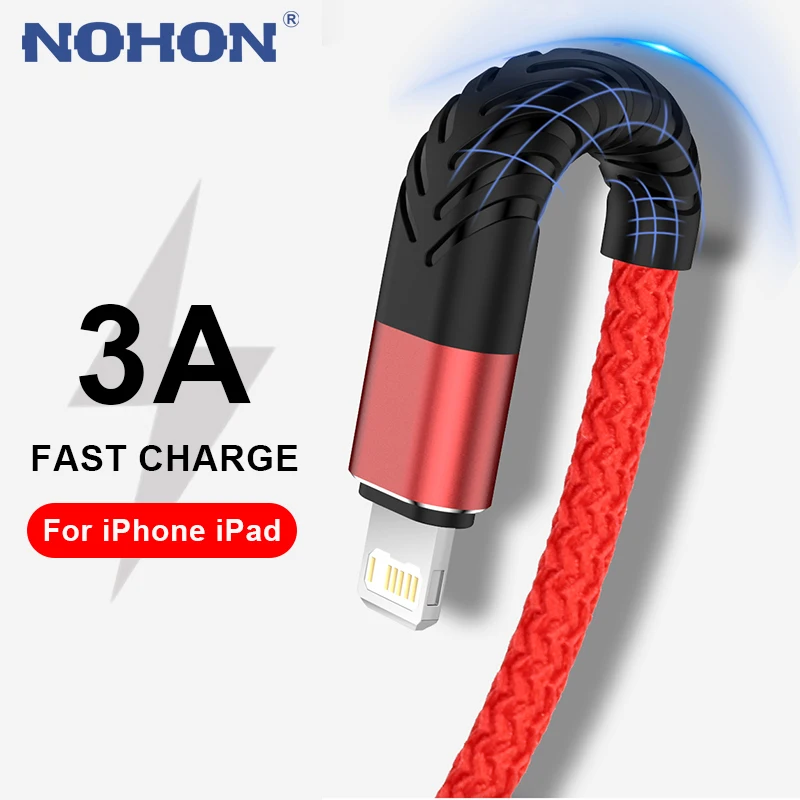 3A Fast Charging USB Cable For iPhone 14 13 12 11 Pro Xs Max X XR 8 7 6 6s Plus SE iPad Origin 2m 3m Lead Cord Data Charger Wire