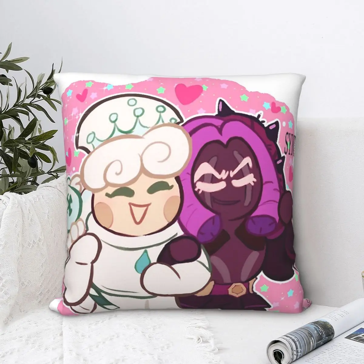 Milk And Purple Yam Cookie Run Kingdom Pillowcase Polyester Cushion Cover Gift Throw Pillow Case Cover Home Zippered 45*45cm images - 6