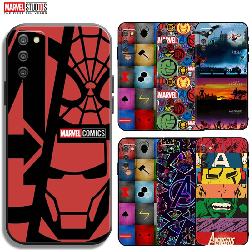 

Marvel Avengers Logo Phone Case For Samsung Galaxy A03s Black Coque Funda