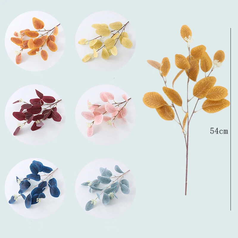 

New DIY Artificial Plant Eucalyptus Leaves Plastic Plants Fake Eucalyptus Leaves