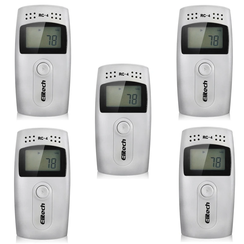 

5X ELITECH RC-4 USB Temperature Data Logger Datalogger Recorder External Sensor 16000 Point
