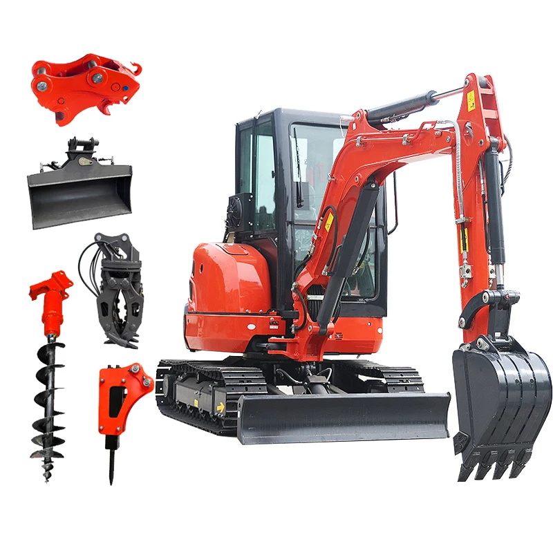 1 Ton 3.5 Ton 1000kg Hydraulic Mini Excavator Backhoe Mini Digger Bagger With Competitive Excavator For Sale