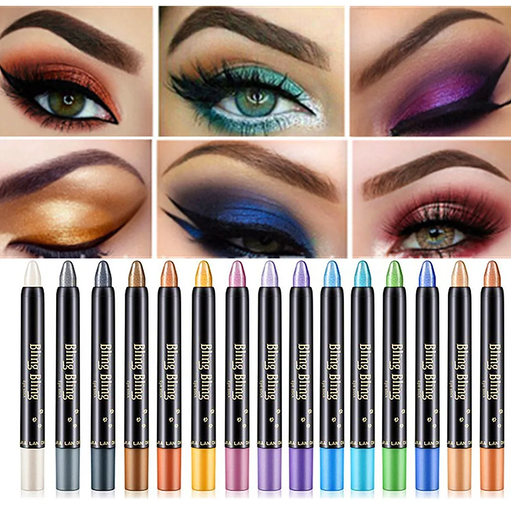 

1Pcs Lying Silkworm Diamond Highlighter Pen Glitter Pearlescent Eyeshadow Gold Silver Colorful Eyeshadow Stick