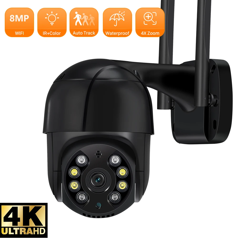 

IP-камера наружная беспроводная с функцией ночного видения, 4K, 8 Мп, PTZ, Wi-Fi