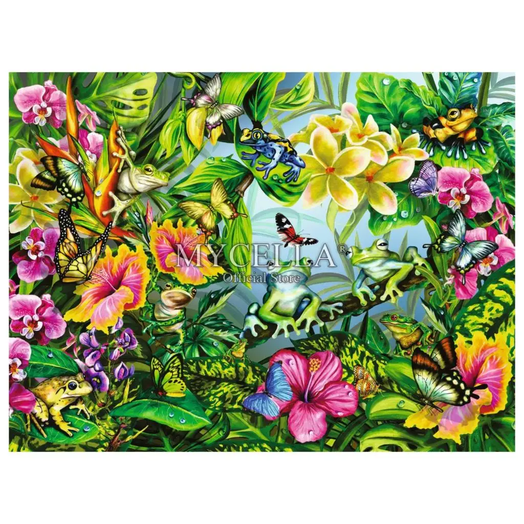 

Flowers Butterflies Frogs Full 5d Diy Diamond Painting Jewelry Cross Stitch Kit Mosaic Embroidery Anime Home Decoration Art Gift