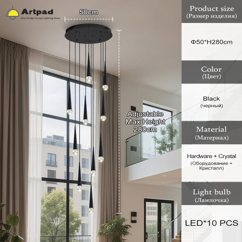 

Потолочные светильники Artpad черные