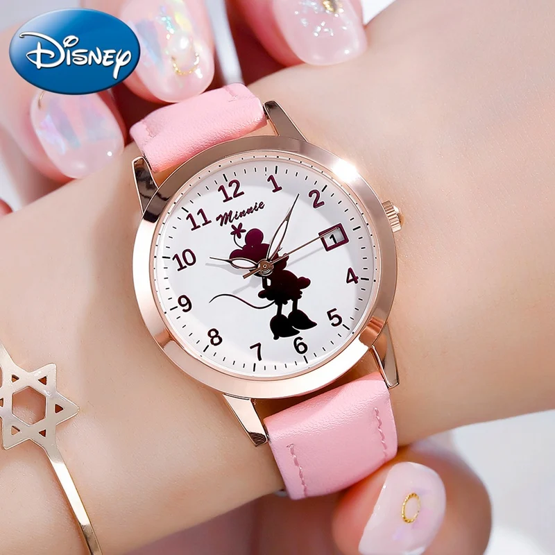 Minnie Mouse Pink Lady Fashion Casual Children Quartz Watches Kid Gift Baby Wristwatch Boys Girls Students Time Clocks Kol Saati