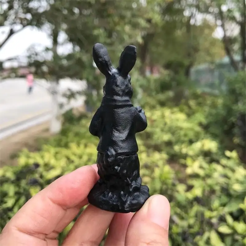 1 шт. статуэтка из натурального черного обсидиана 7 см