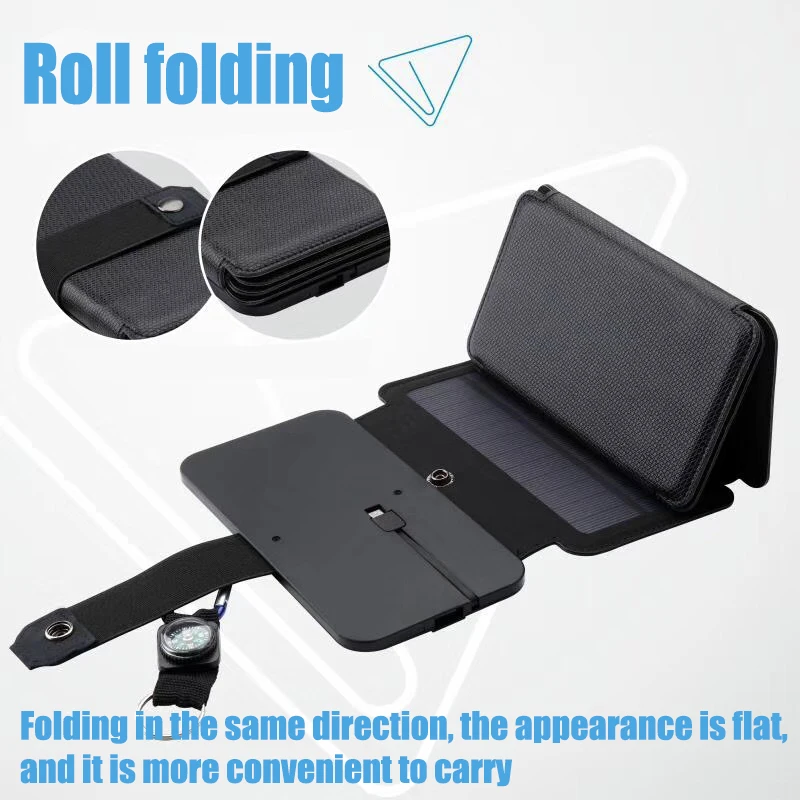 5v folding solar panel 2a usb output portable solar plate emergency charging outdoor phone power bank hiking camp solar charger free global shipping
