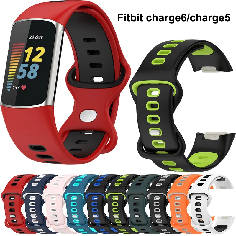 

Сменный ремешок для смарт-часов Fitbit Charge 6, ремешок на запястье для Fitbit Charge 5, силиконовые аксессуары, ремешок Correa