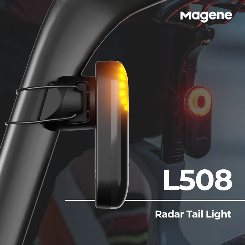 Magene L508 Bike Radar Tail Light Bicycle Smart Rear Lighting Saddle Seatpost Charging Ebike Waterproof LED Cycling Taillight