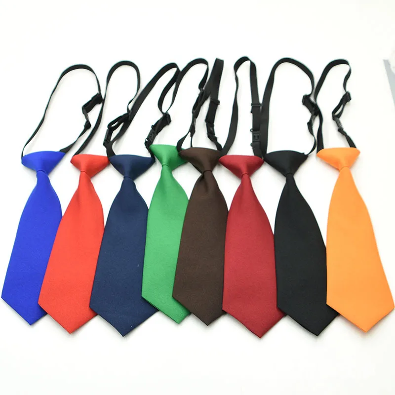 Daily JK Ties Solid 7CM Lazy Neckties Girls Short Small Tie Kids Student Collar School Uniform Accessories College Female Cravat