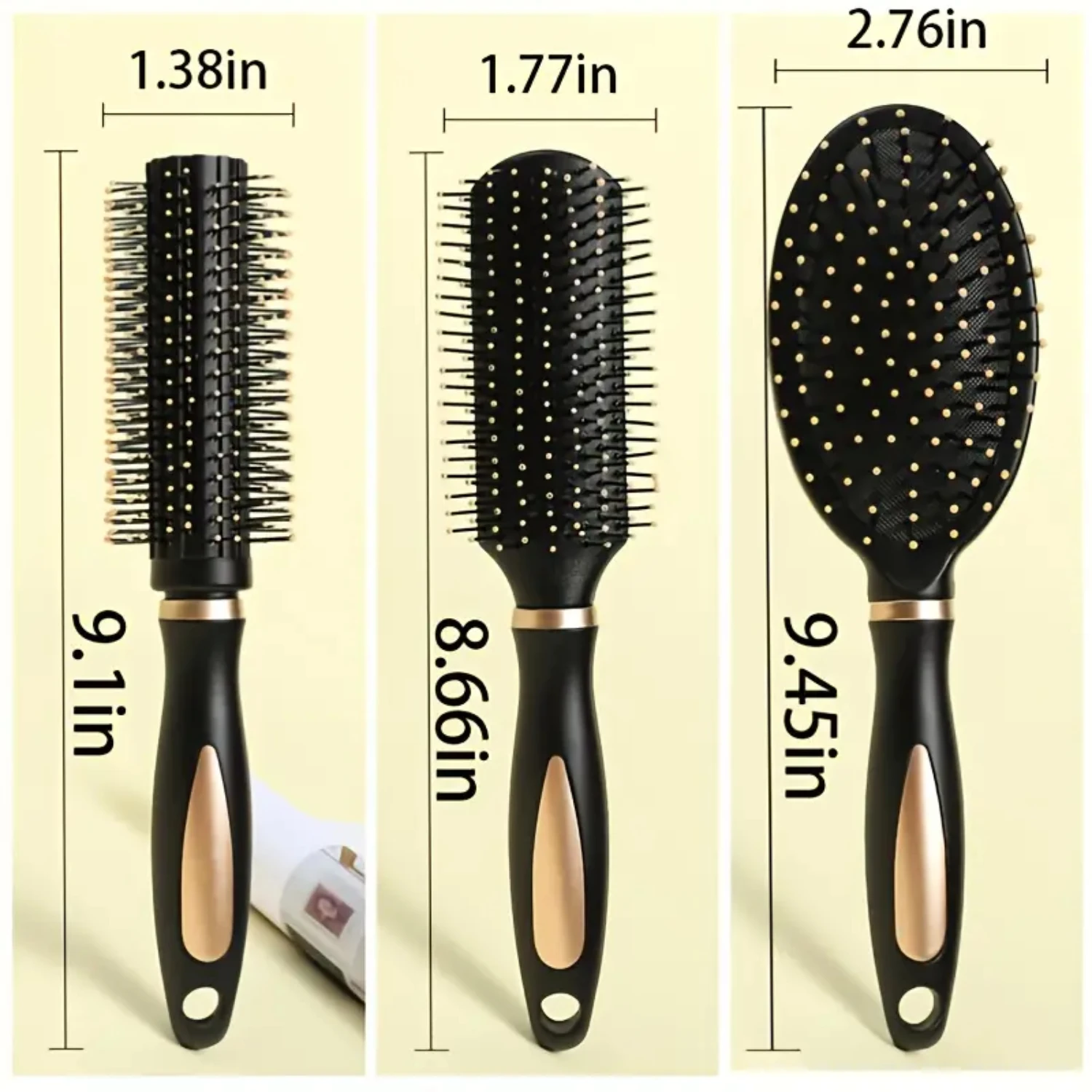 Антистатическая расческа для массажа кожи головы с распутывающей щеткой и