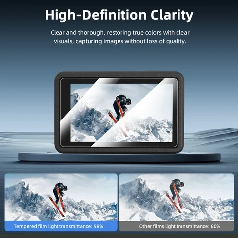 Защитная пленка Flymile для камеры DJI Osmo Action 5 Pro, крышка экрана HD, ультратонкая и чувствительная, аксессуар для спортивной камеры